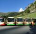 Ein kleiner Auszug aus der Zermatter E-Bus-Flotte. Foto: Einwohnergemeinde Zermatt